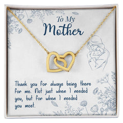 Thank You For Always Being There - Interlocking Hearts Necklace
