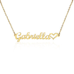 Classic Heart Style Name Necklace