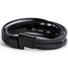 Proverbs 20:7 - Leather Cross Bracelet