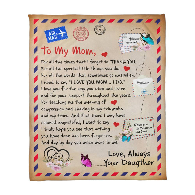 To My Mom Thank You – Coral Fleece Blanket