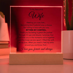 To My Wife Fate – Acrylic Square